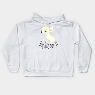 Loco por ti Chihuahua cartoon Kids Hoodie